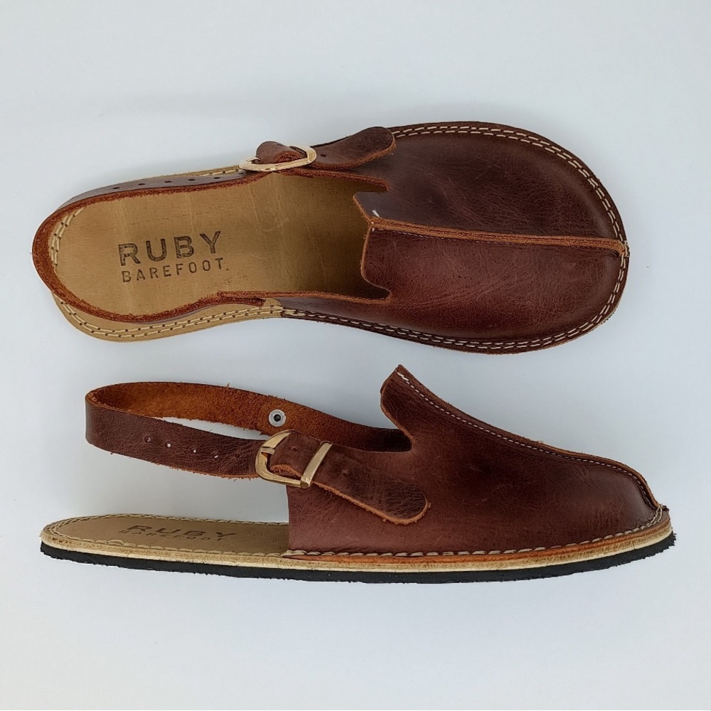 Ruby Barefoot Shoes dark brown leather barefoot handmade EU 40 / US 9.5-10